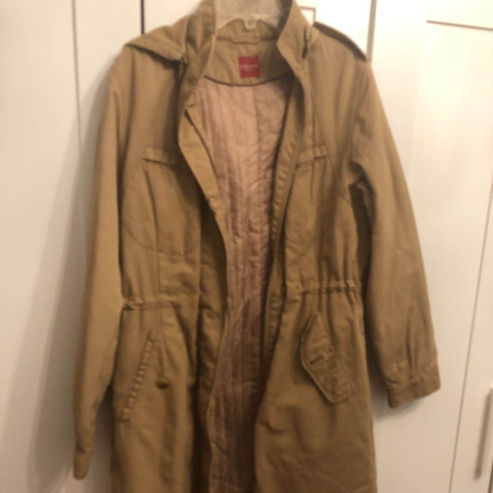 NWOT Vintage Quilted Olsen Europe Casual Long  Avant-Garde Trench medium